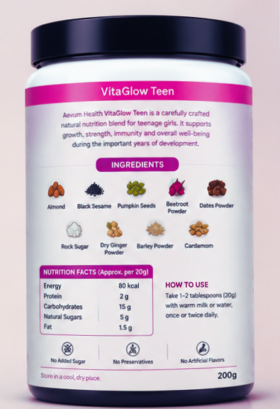 VitaGlow for Teens — Natural Nutrition Supplement for Teenage Girls